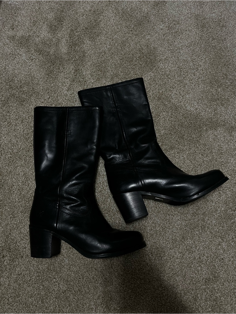 Vintage Black FRYE Campus Boots